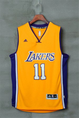 Maillot De Basket Los Angeles Lakers Yi Jianlian 11 Tissus Sportif Fans Edition Jaune